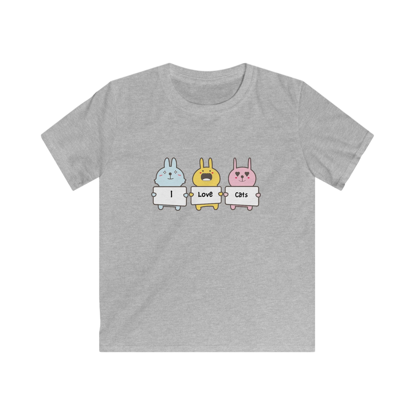 I Love Cat. Kids Softstyle Tee