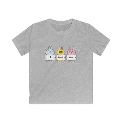 I Love Cat. Kids Softstyle Tee