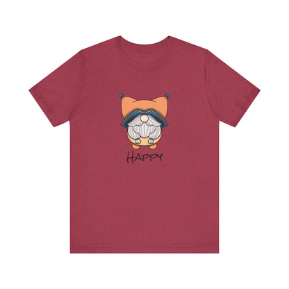 Happy. Gnome. Unisex Jersey Short Sleeve Tee