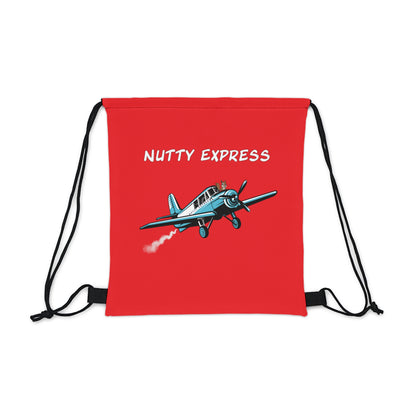 Nutty's Express Delivery. Always On Time. Outdoor Drawstring Bag