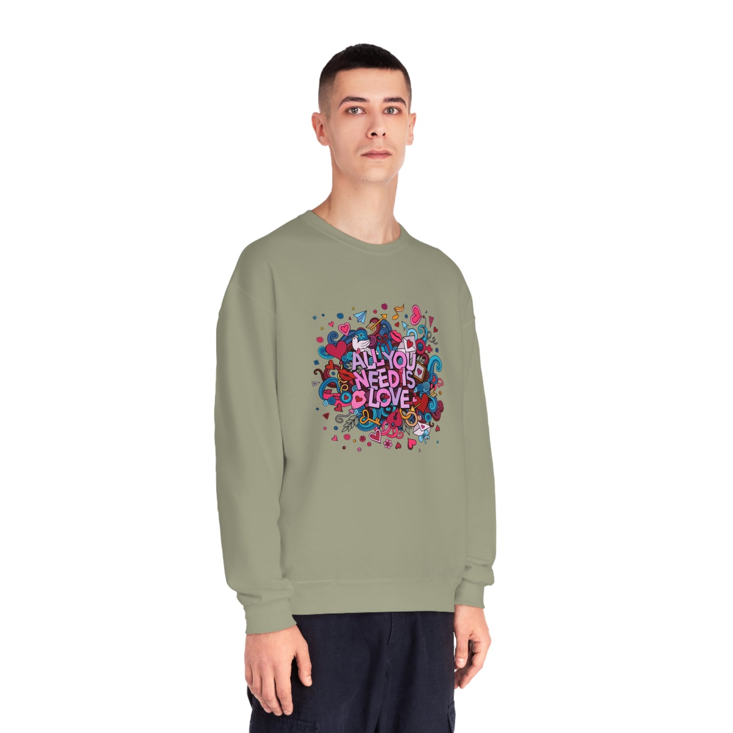 All You Need Is Love. Unisex NuBlend® Crewneck Sweatshirt