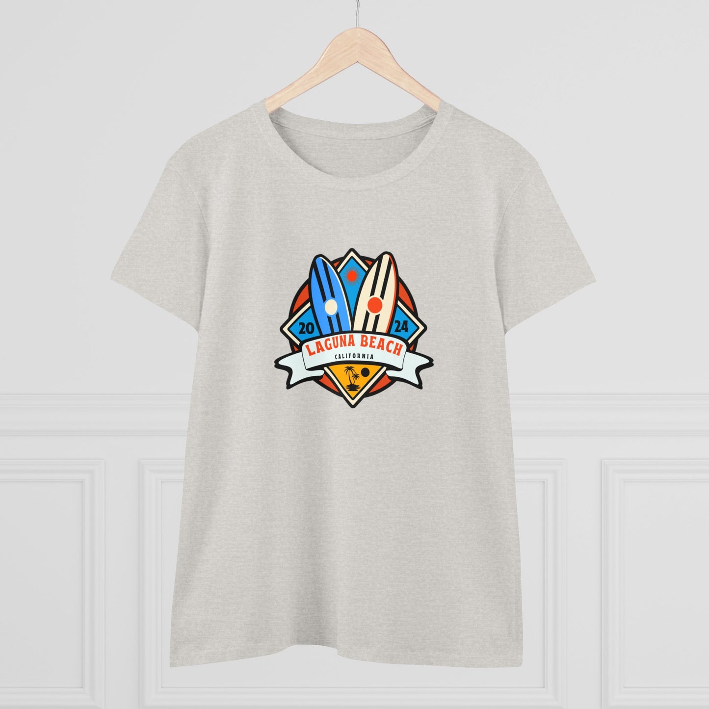 Laguna Beach 2024. Women's Midweight Cotton Tee