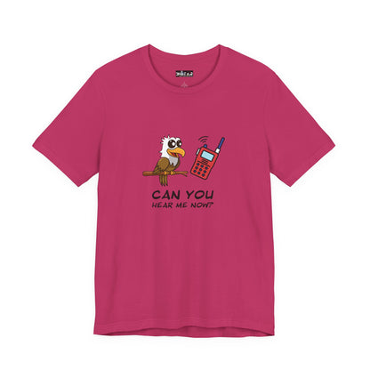 Burrowing Owl. Can You Hear Me Now? Unisex Jersey Short Sleeve Tee