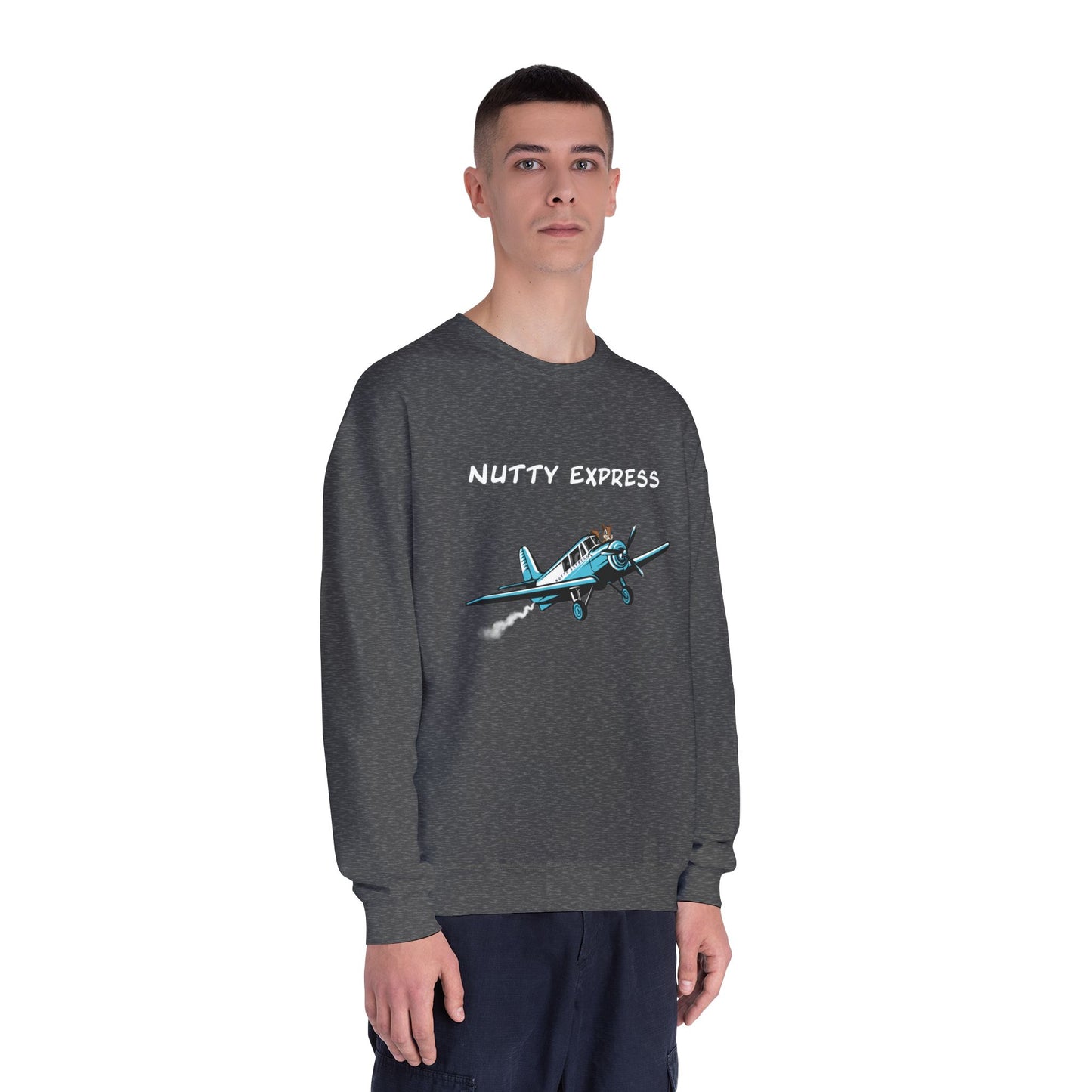Nutty's Express Delivery. Always On-Time. Unisex NuBlend® Crewneck Sweatshirt