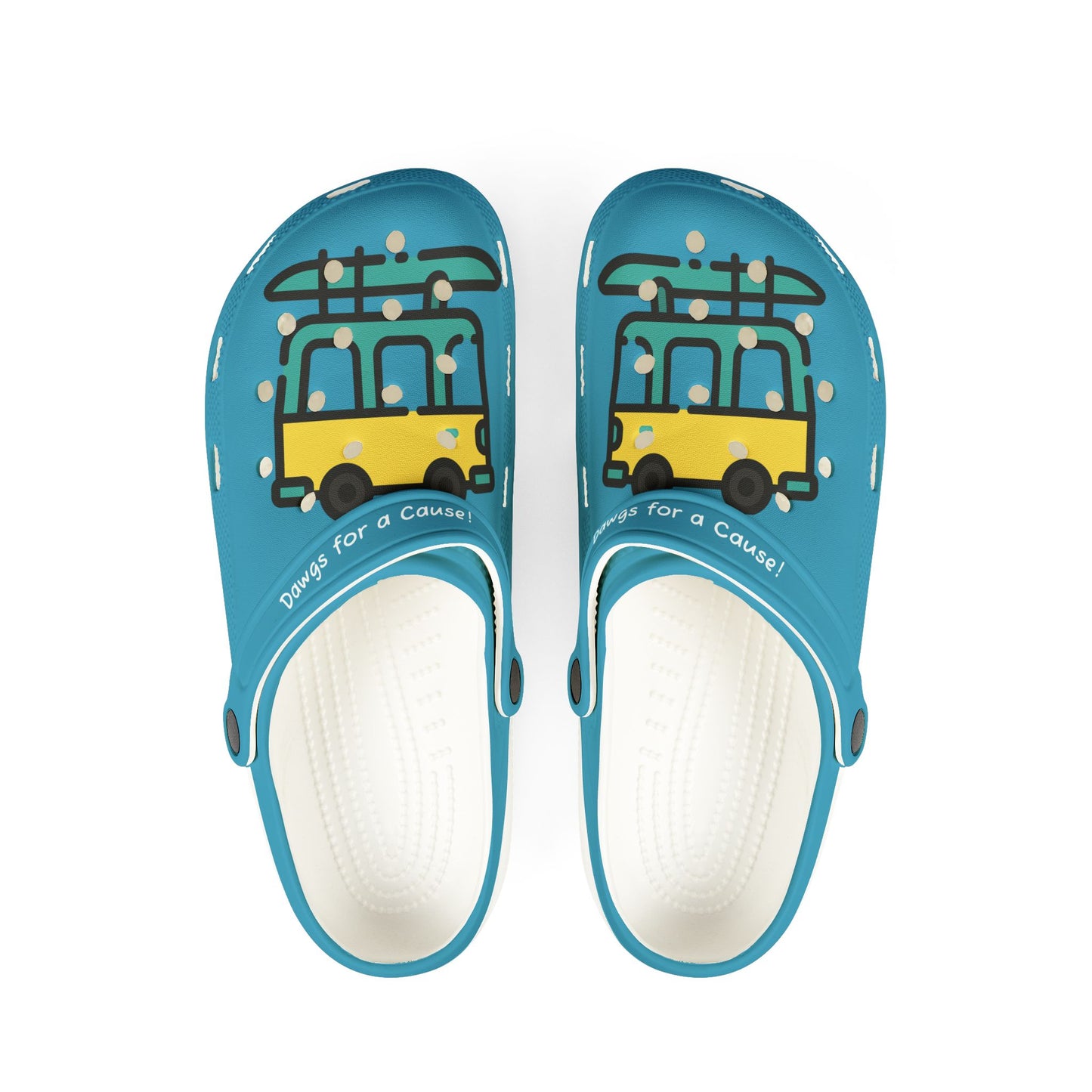 Summer Vibing Van Rubber Clogs For Men- Turquois