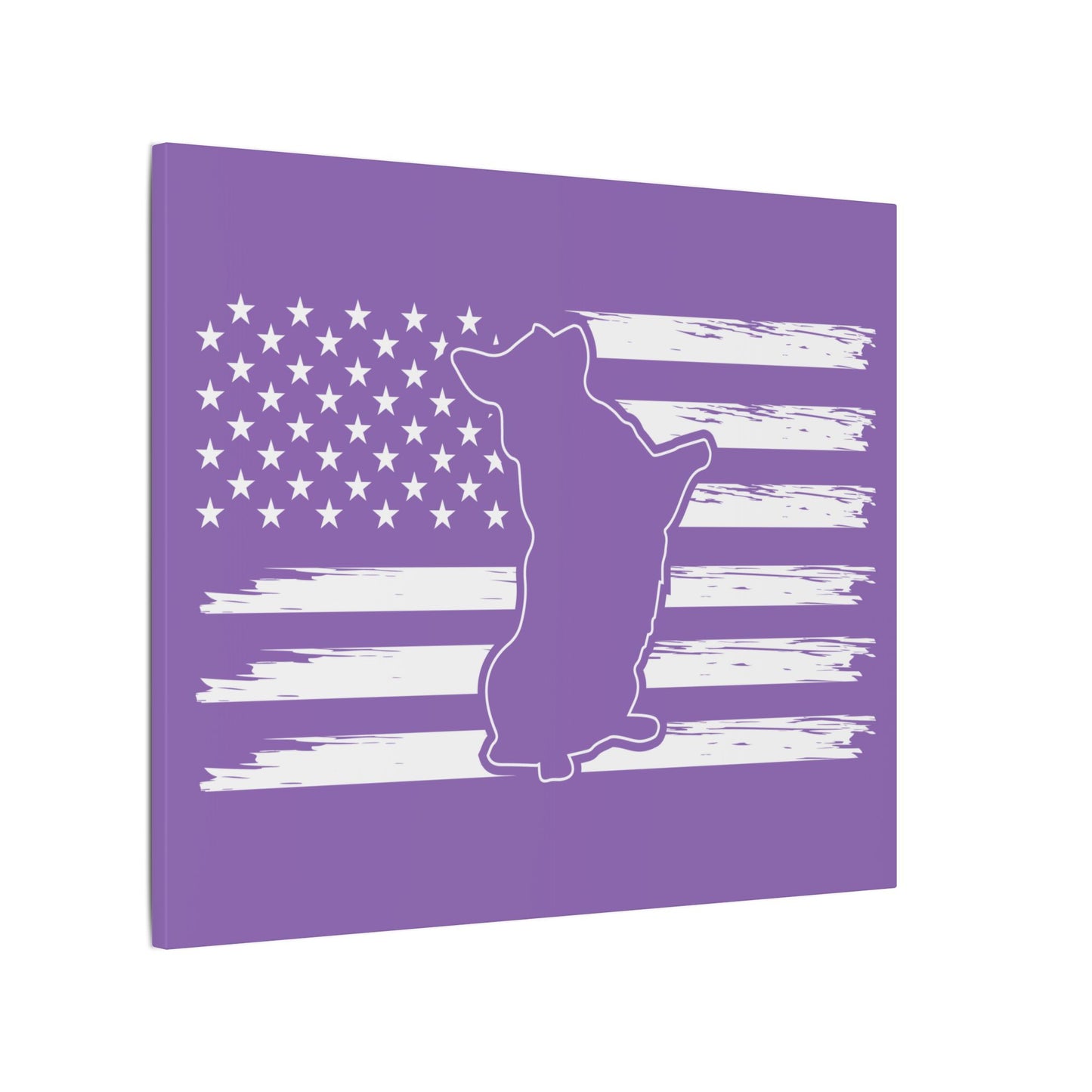 Charlie The American Flag Dog. Canvas Gallery Wraps