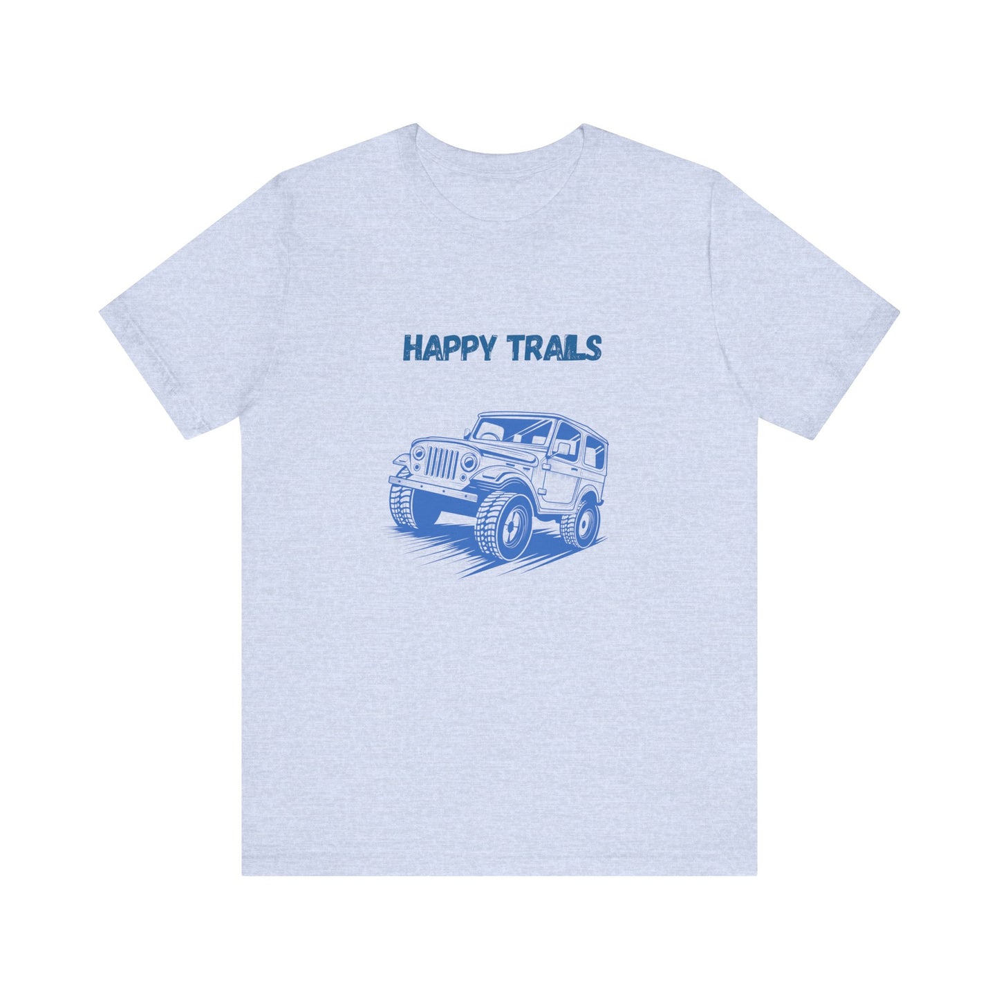 Exploring Happy Trails In a Jeep.  Unisex Short Sleeve Tee