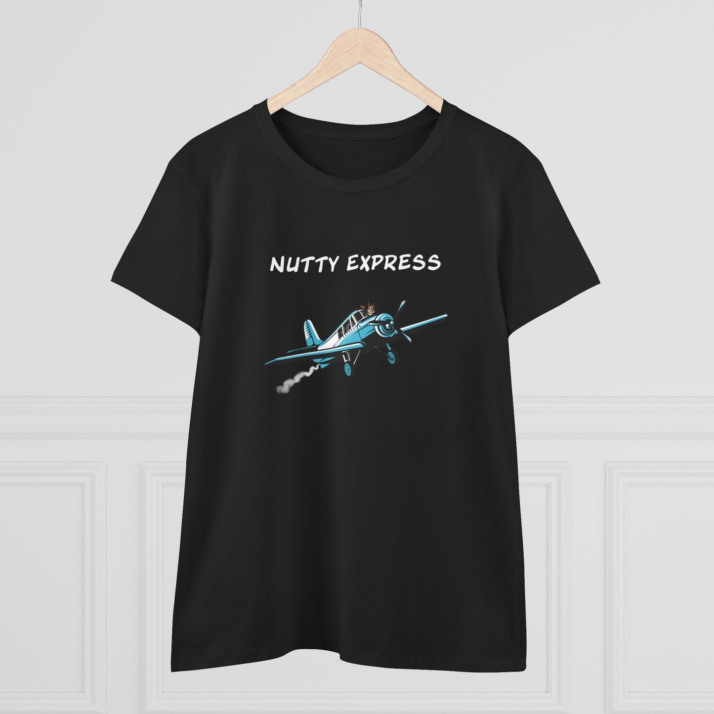 Nutty's Express Delivery. Always On-Time.. Women's Midweight Cotton Tee