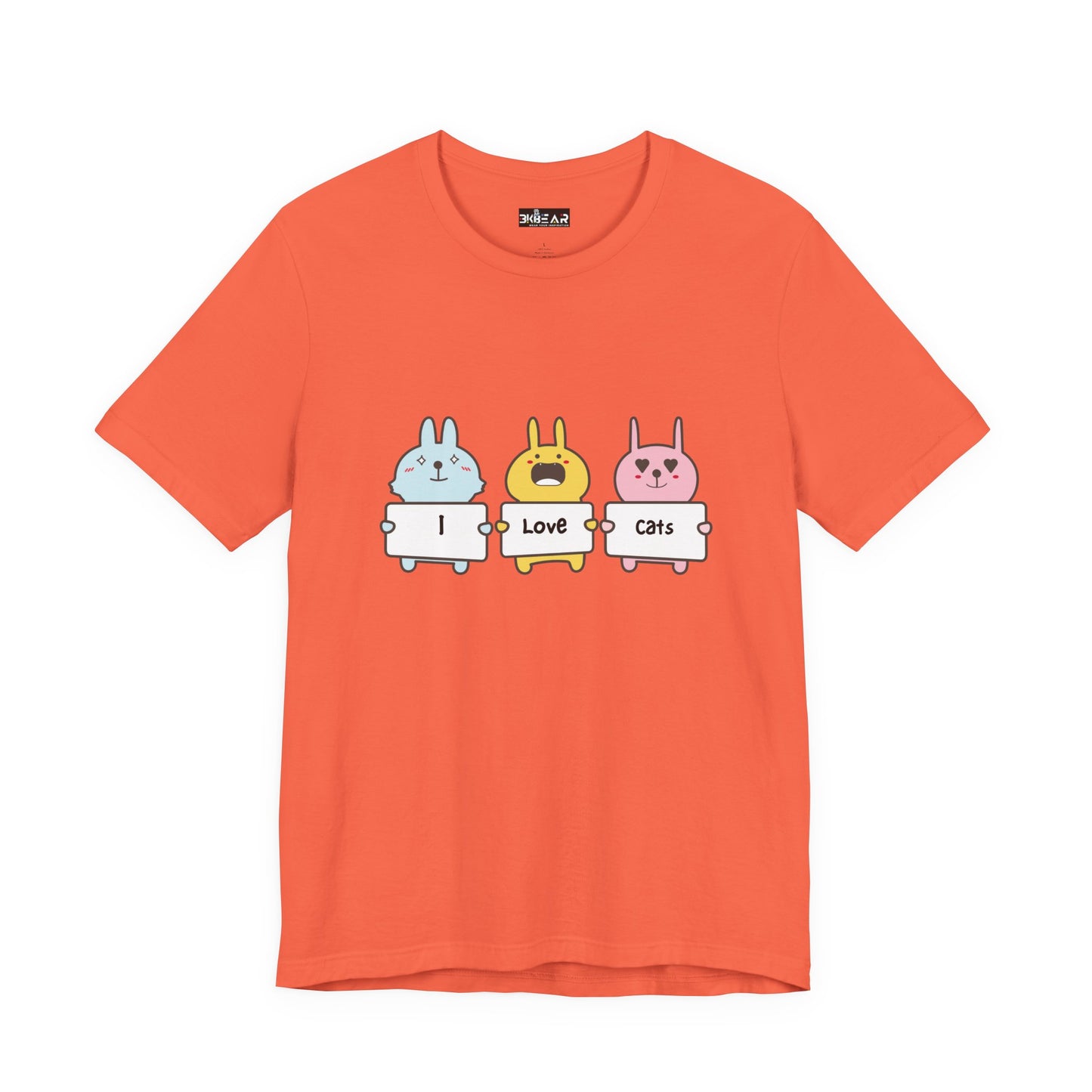 I Love Cats. Women's Unisex Jersey Short Sleeve Tee