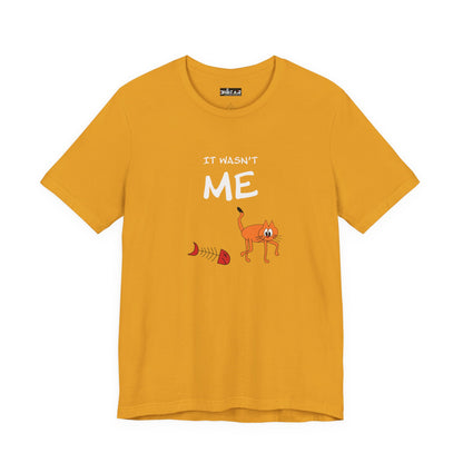 Leo The Cat Didn't Do It. Unisex Jersey Short Sleeve Tee