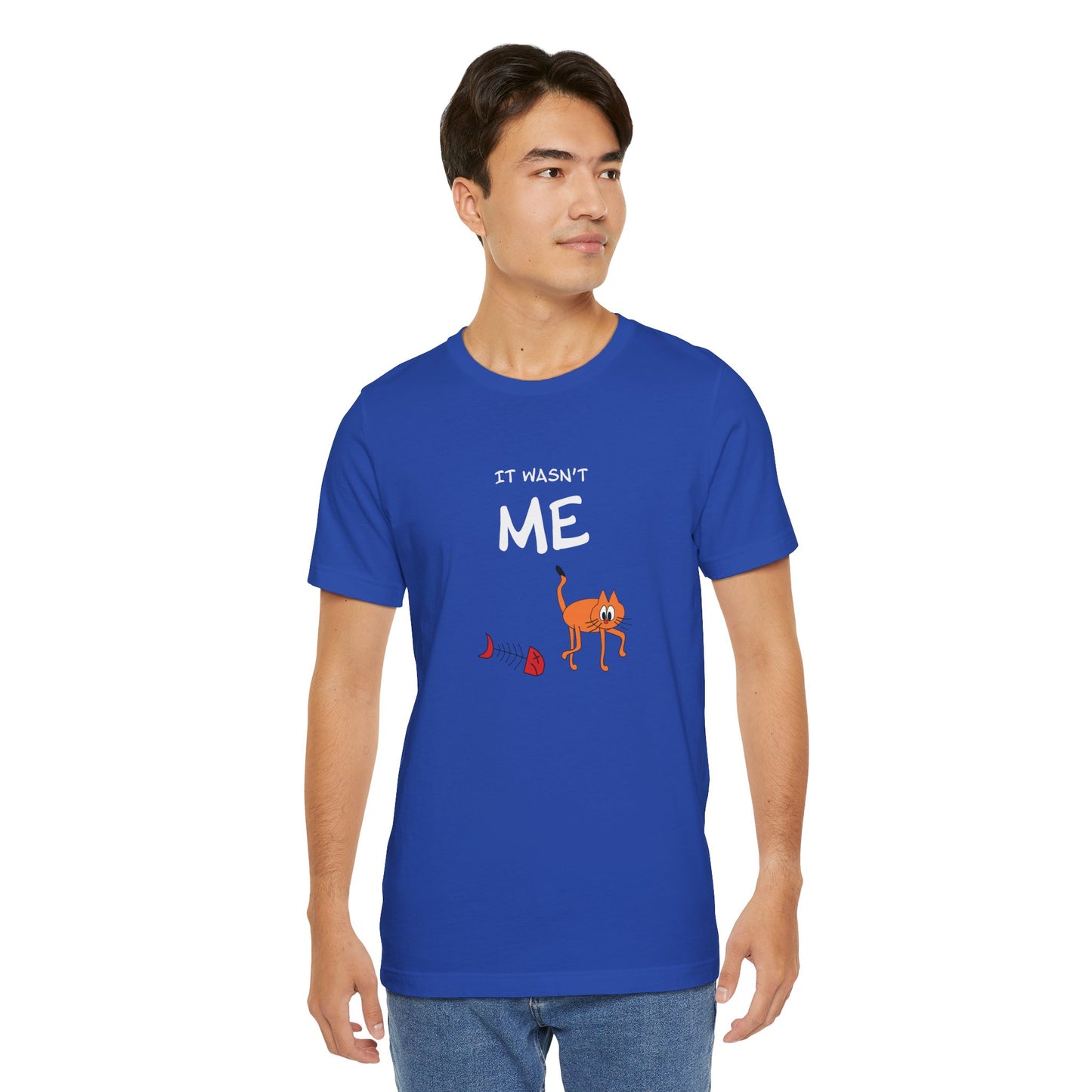 Leo The Cat Didn't Do It. Unisex Jersey Short Sleeve Tee