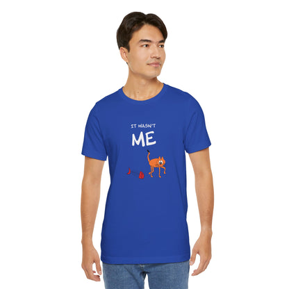 Leo The Cat Didn't Do It. Unisex Jersey Short Sleeve Tee