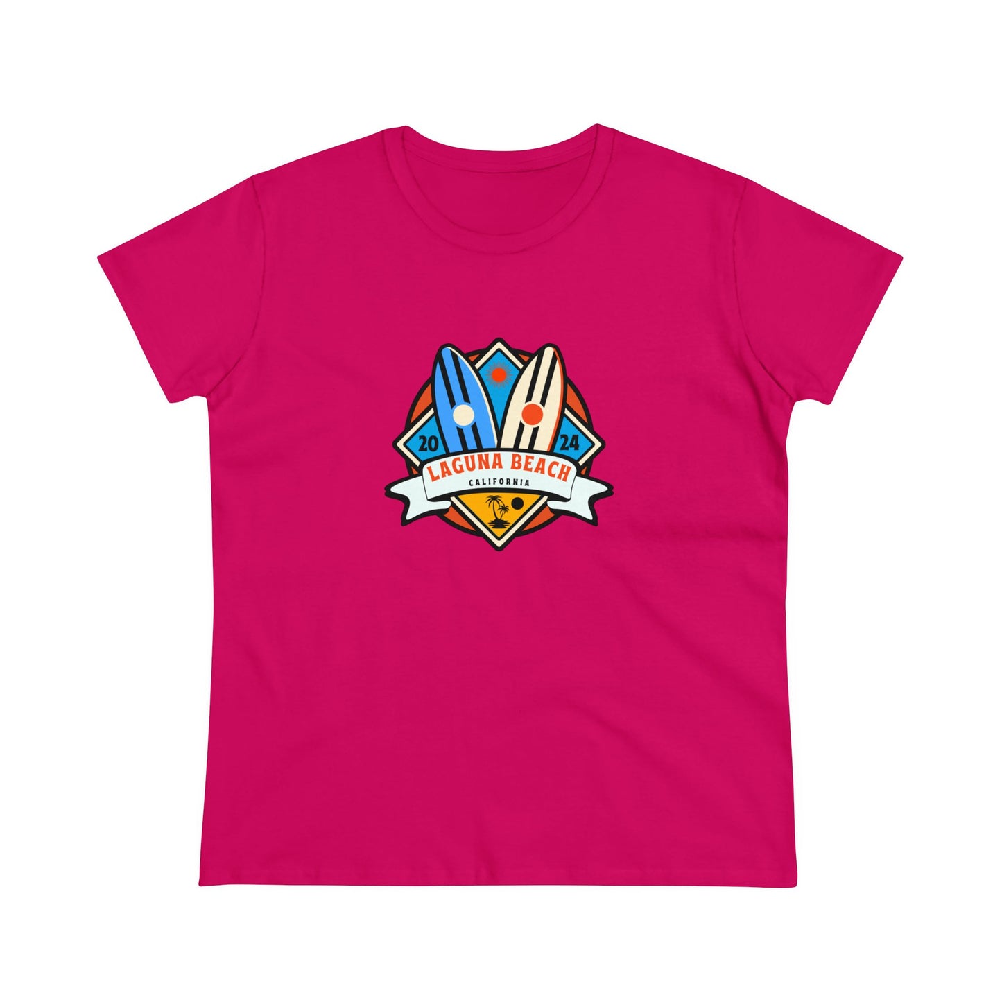 Laguna Beach 2024. Women's Midweight Cotton Tee