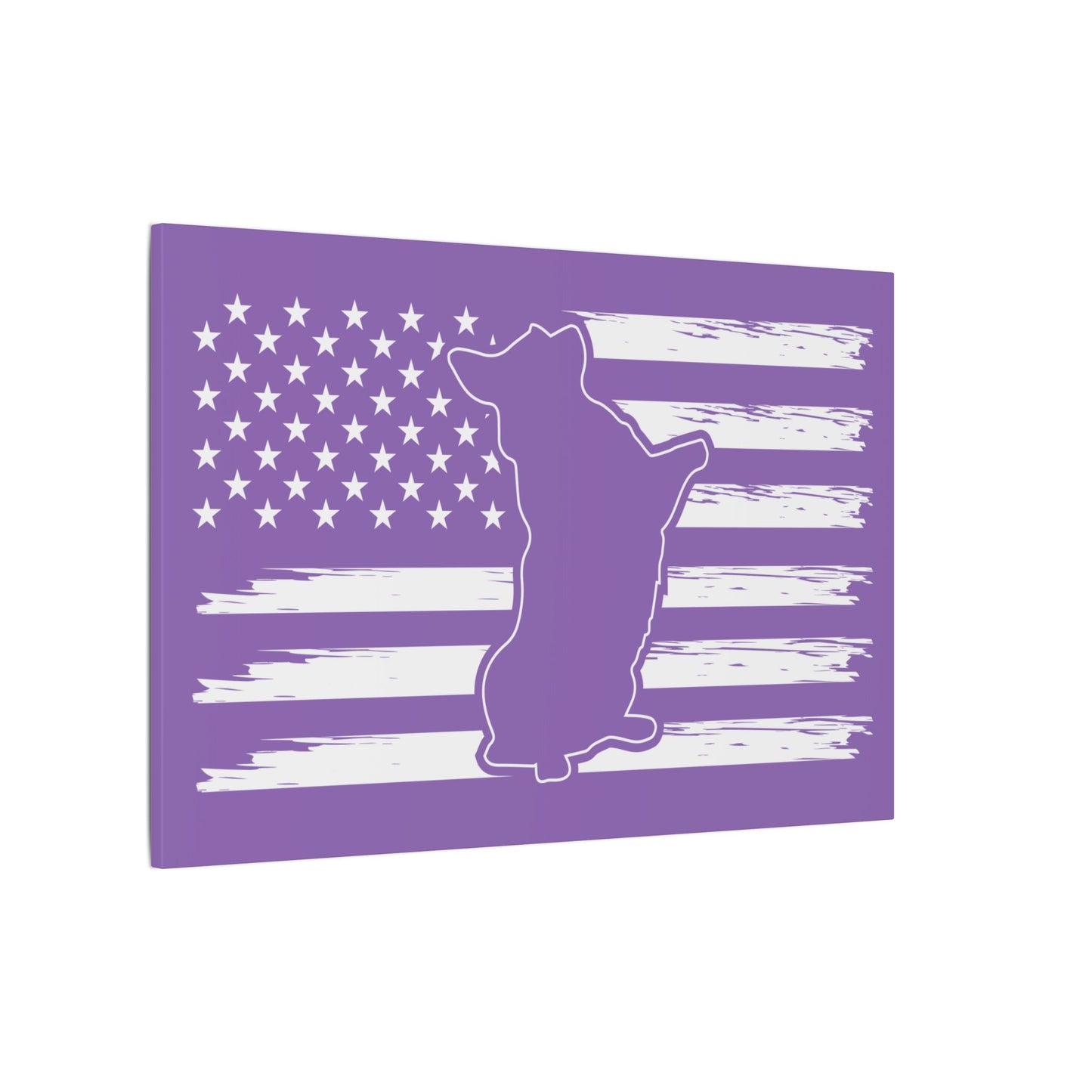 Charlie The American Flag Dog. Canvas Gallery Wraps