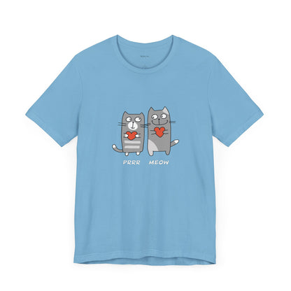 Happy Cat's. Prrr  Meow. Unisex Jersey Short Sleeve Tee