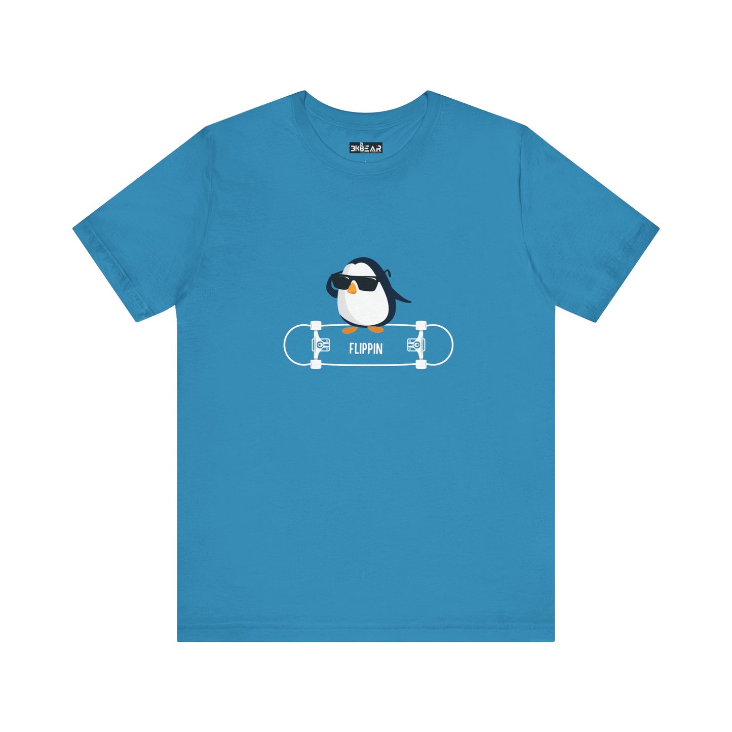 Adélie The Flippin Penguin. Unisex Jersey Short Sleeve Tee