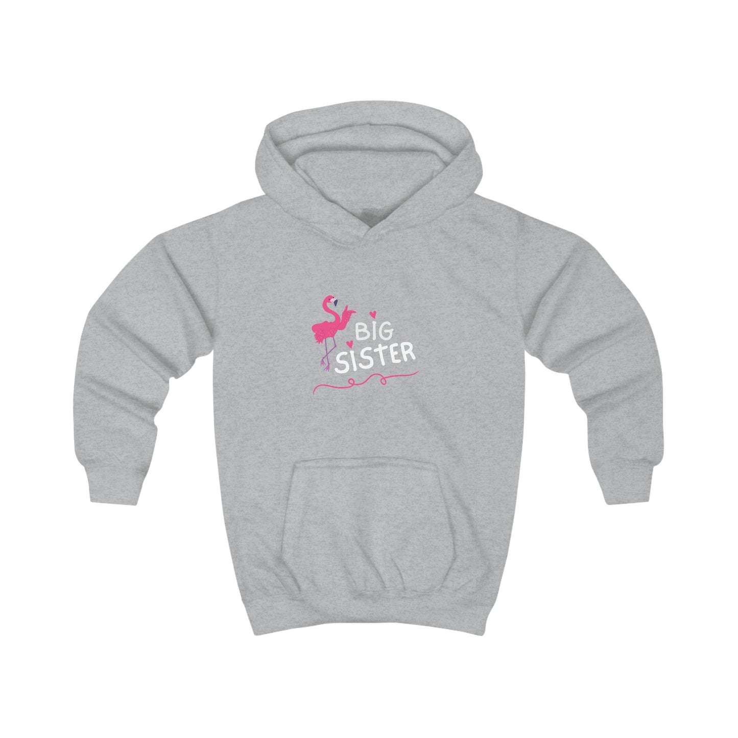 Adorable Big Sister Flamingo. Kids Hoodie