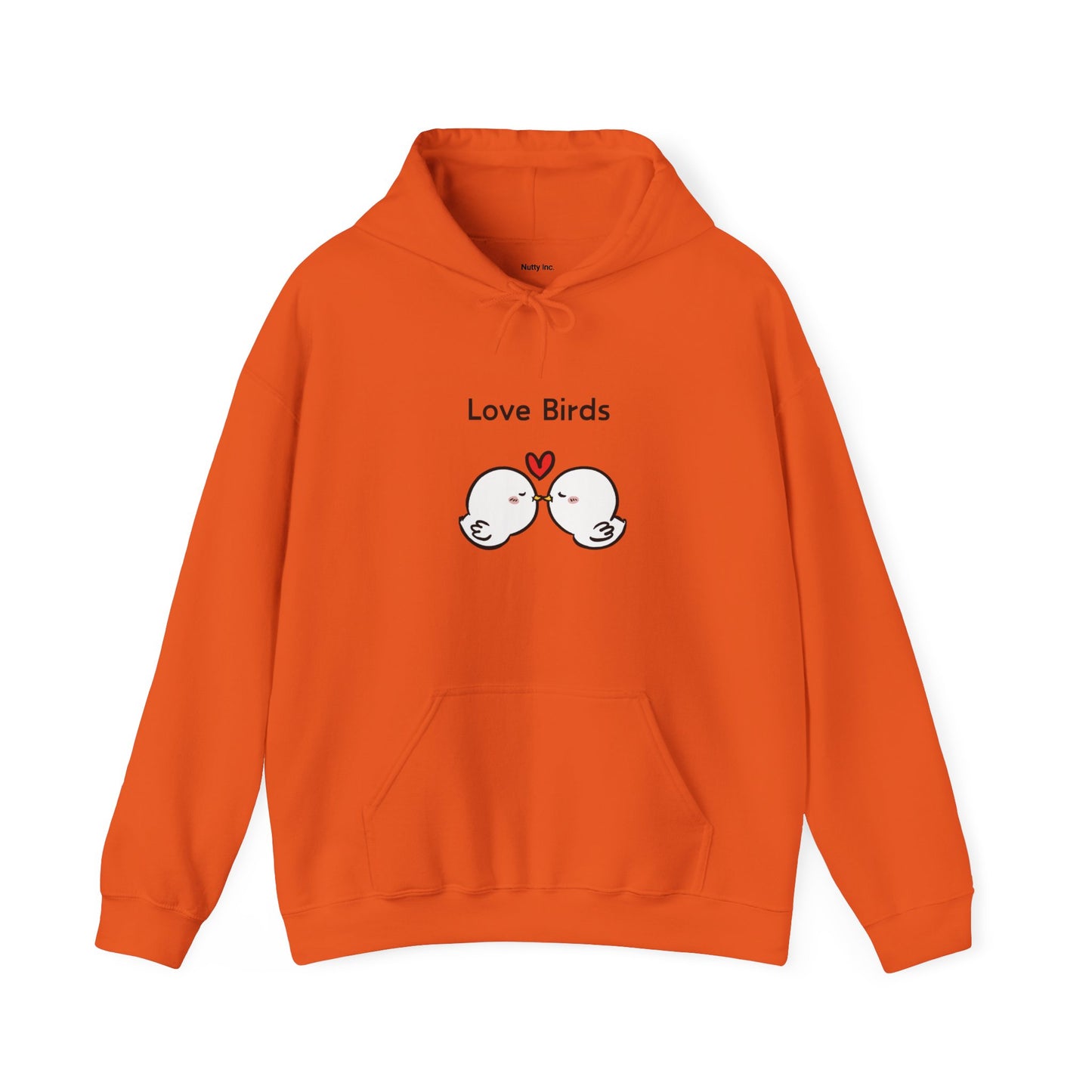 White Canary Love Birds. Unisex Hooded Sweatshirt.