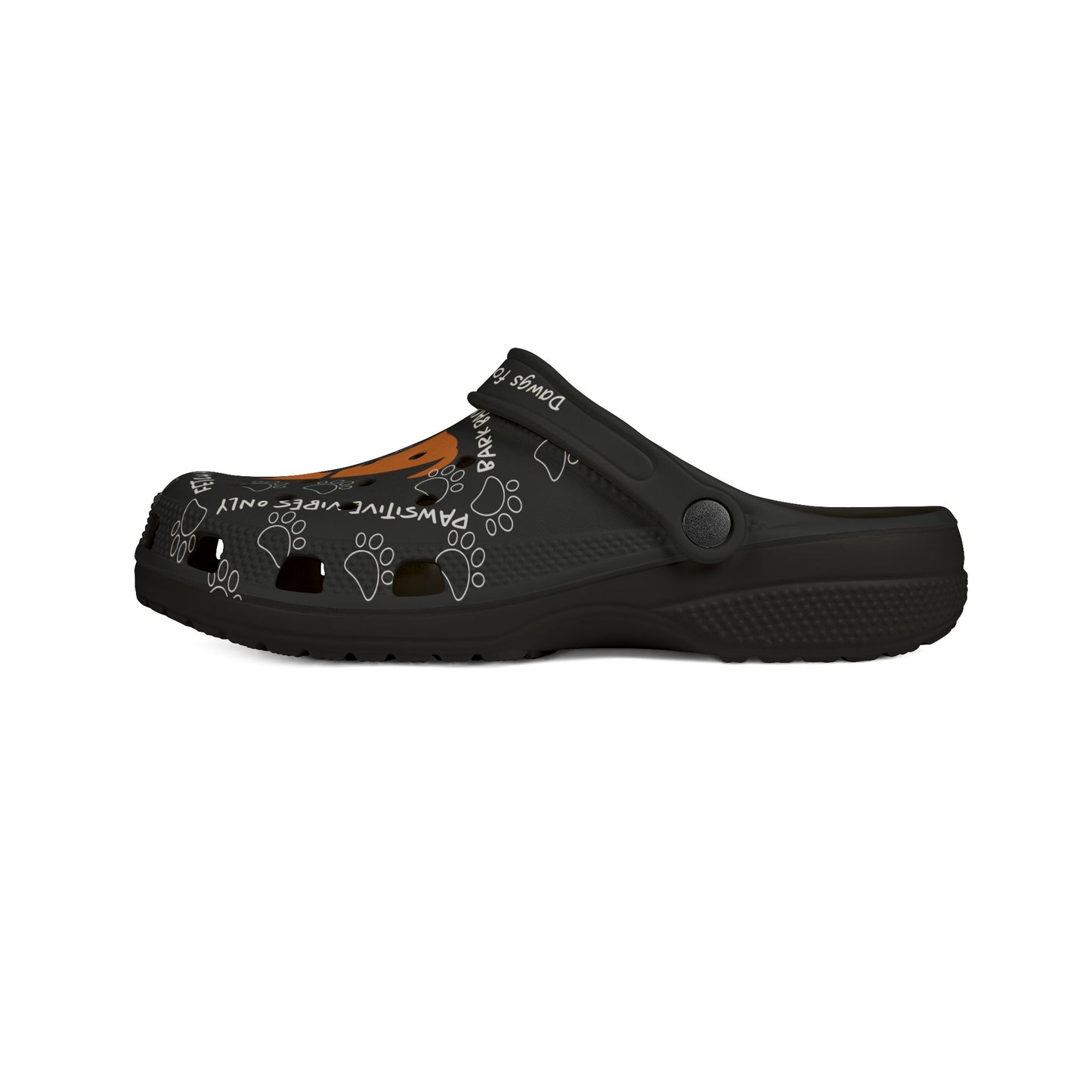 Black Dawgs For A Cause Rubber Clogs For Men