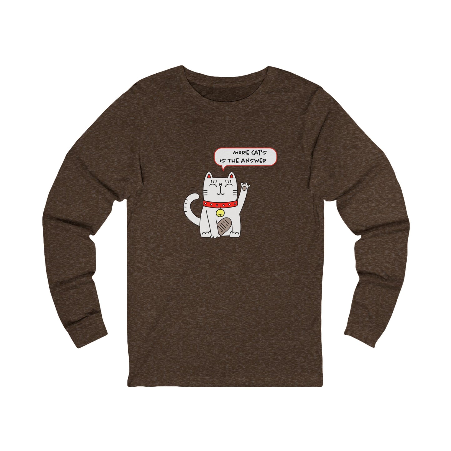 Oliver Says More Cats Is The Answer. Unisex Jersey Long Sleeve Tee