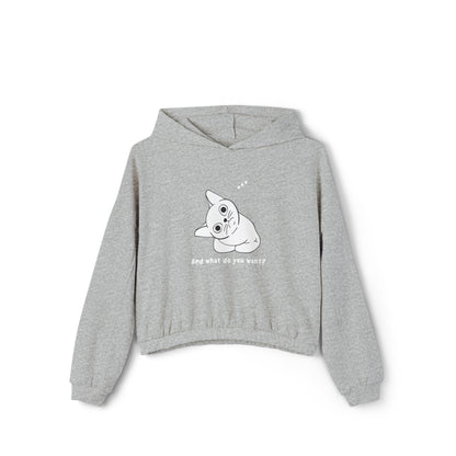 Vexing Cat Wondering What You Want. Women's Cinched Bottom Hoodie