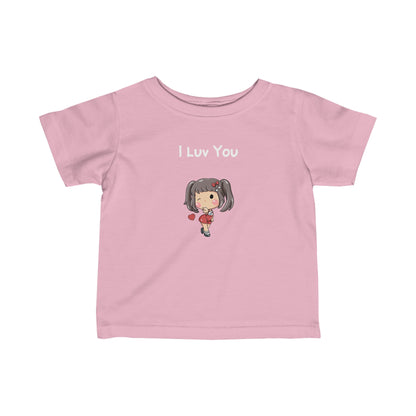 I Luv You.  Infant Fine Jersey Tee