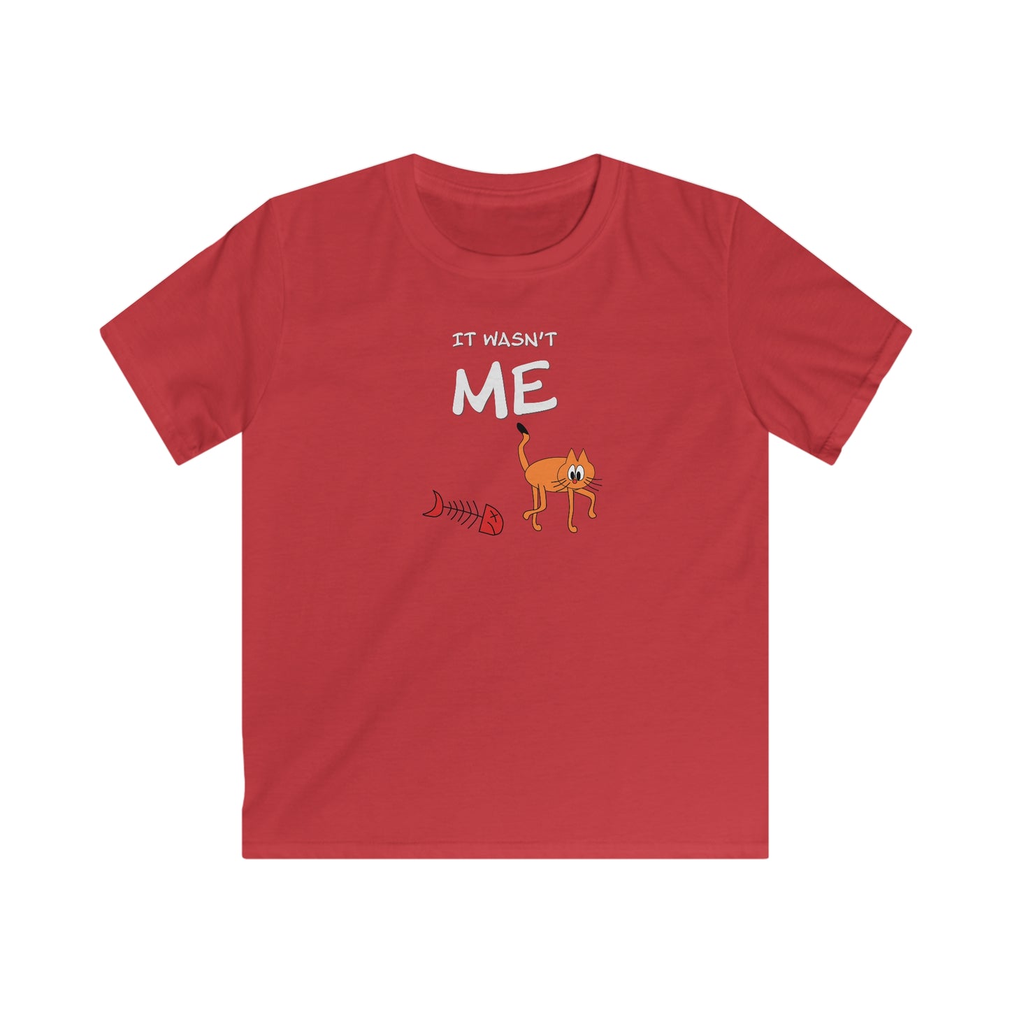 Leo The Cat Didn't Do It..  Kids Softstyle Tee