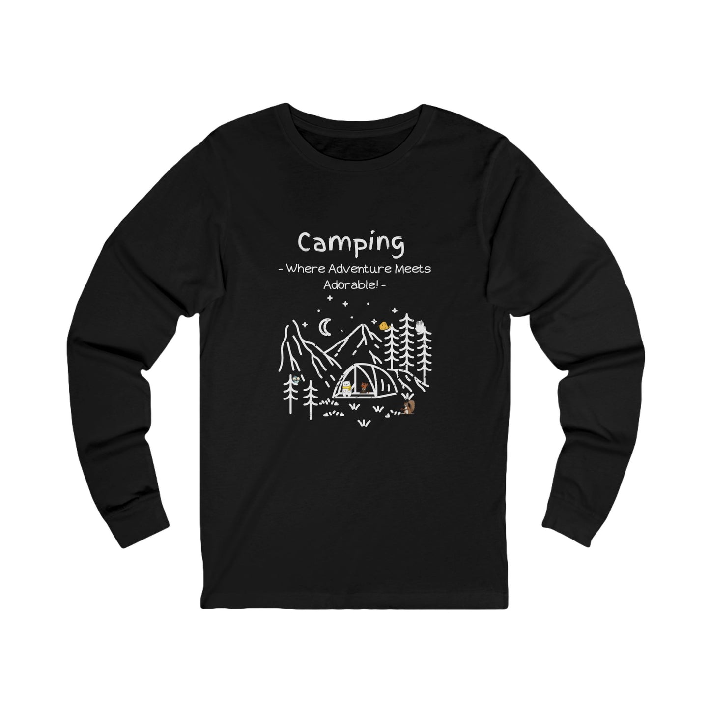 Camping. Where Adventure Meets Adorable. Unisex Jersey Long Sleeve Tee