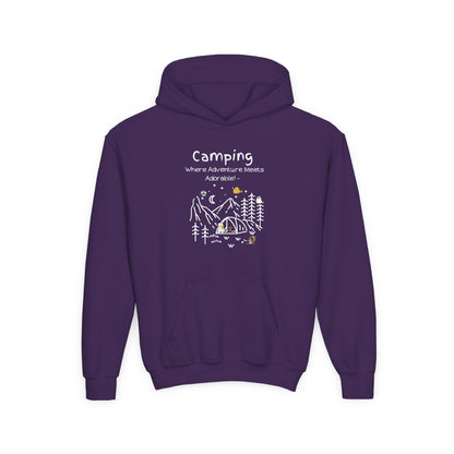 Camping. Where Adventure Meets Adorable.  Kids Hoodie