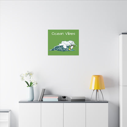 Ocean Vibes. Green Canvas Gallery Wraps