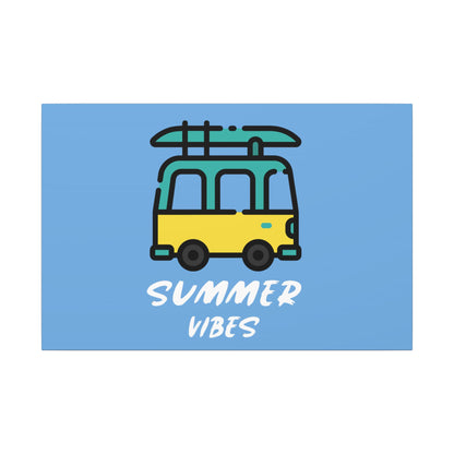 Summer Vibes Canoe on Van. Canvas Gallery Wraps