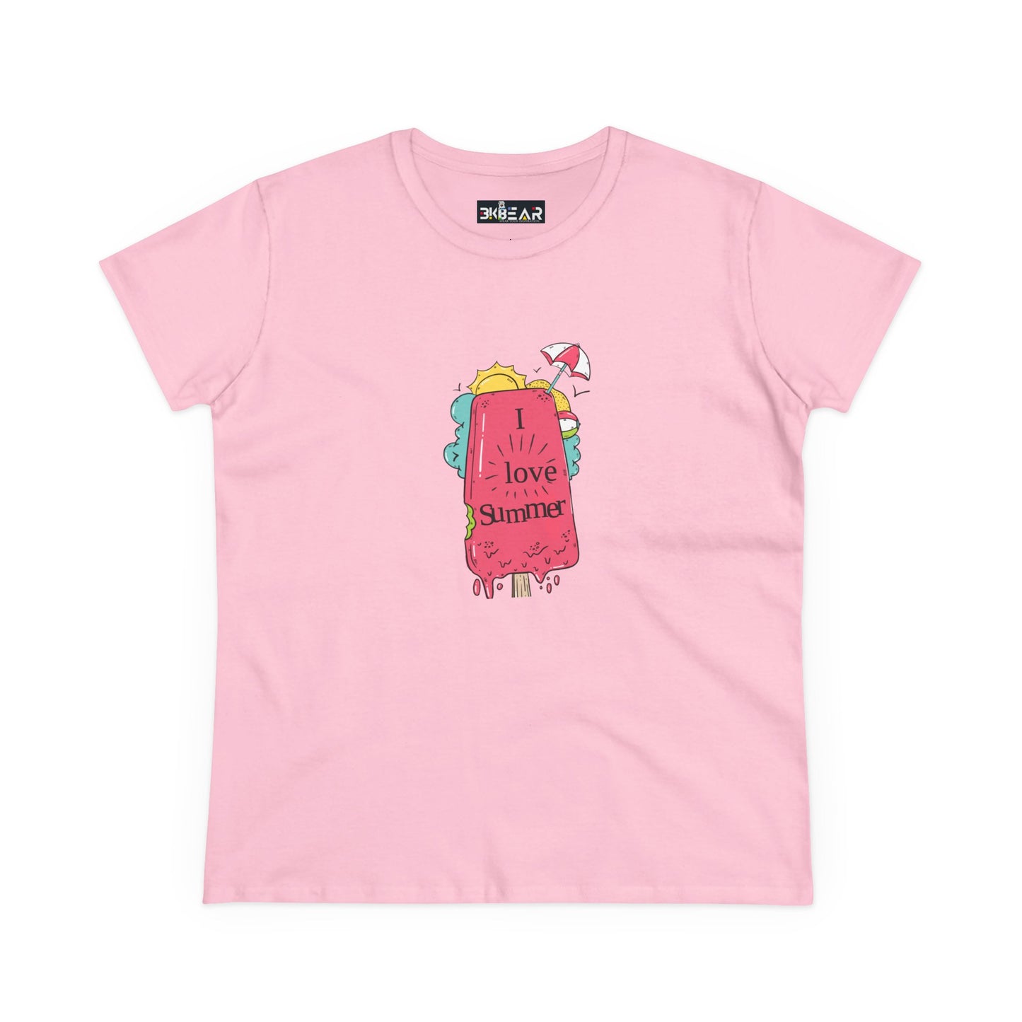 I Love Summer. Women's Midweight Cotton Tee