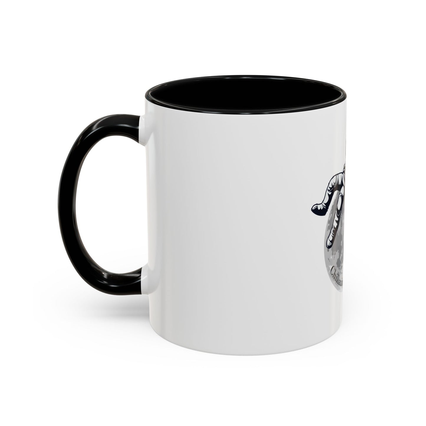 Chillaxing on The Moon. Accent Coffee Mug, 11oz