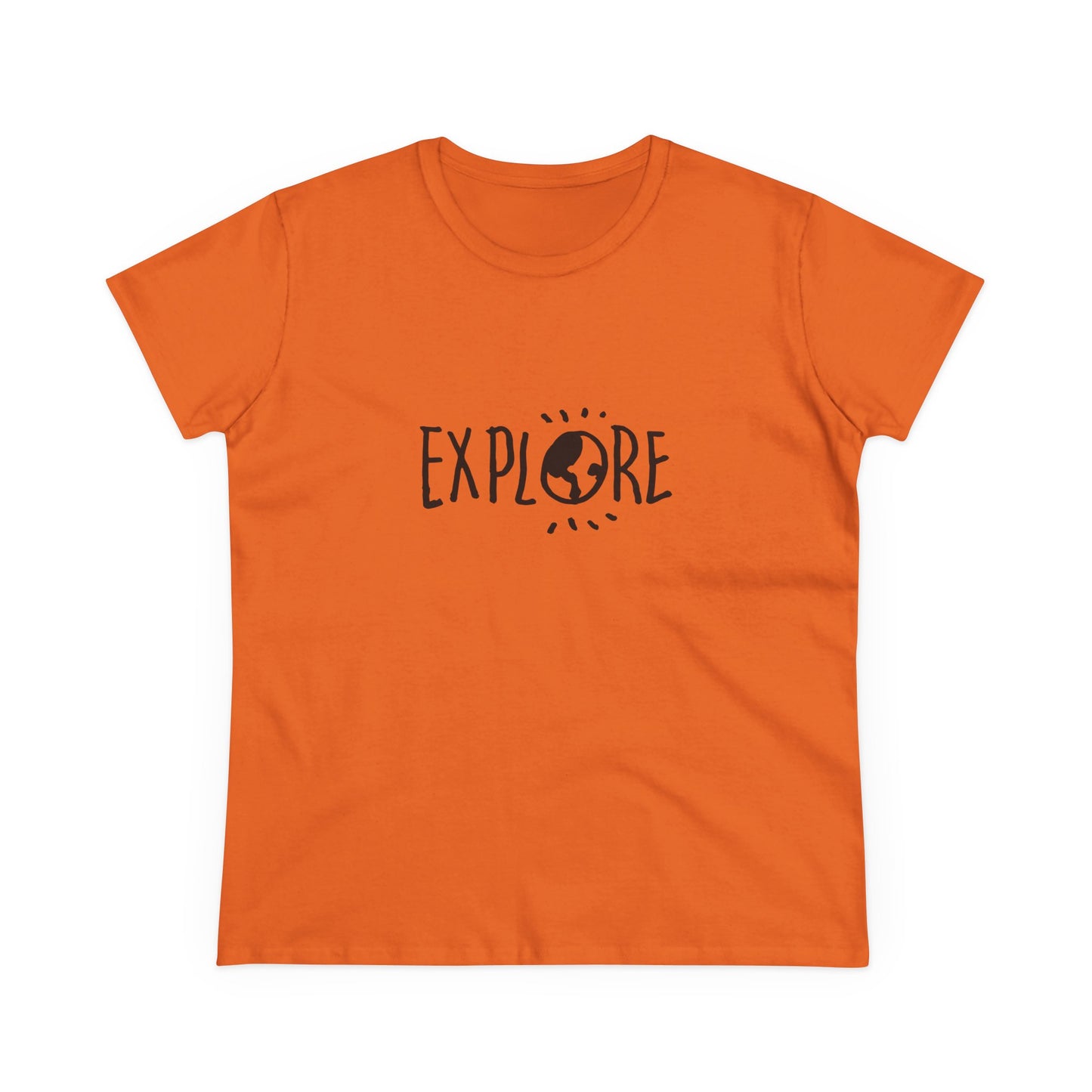 Explore. Women's Midweight Cotton Tee