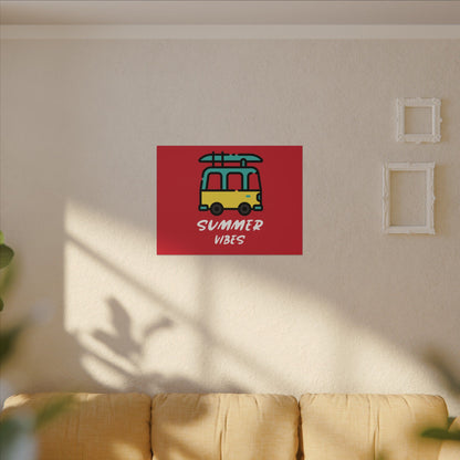 Summer Vibes Canoe on Van. Canvas Gallery Wraps
