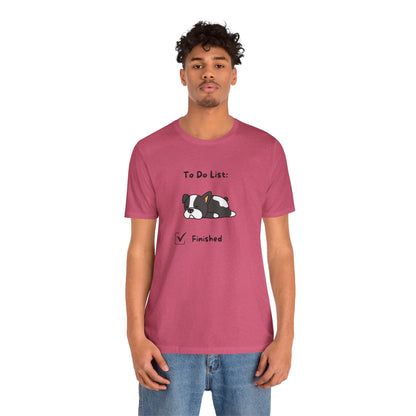 To Do List. Finished. Unisex Jersey Short Sleeve Tee