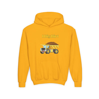I Dig Dirt. Kids Hoodie