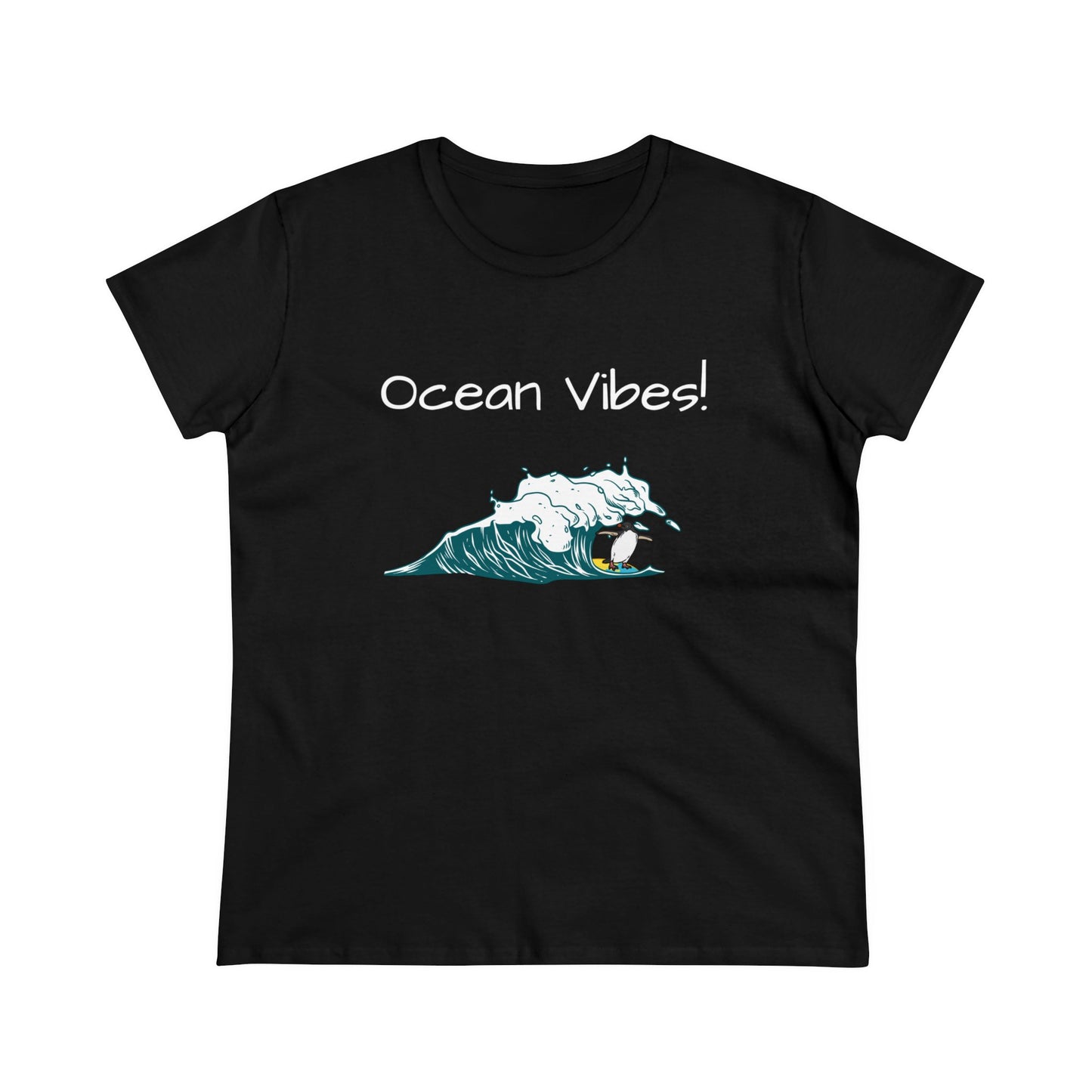 Ocean Vibes! Women's Midweight Cotton Tee