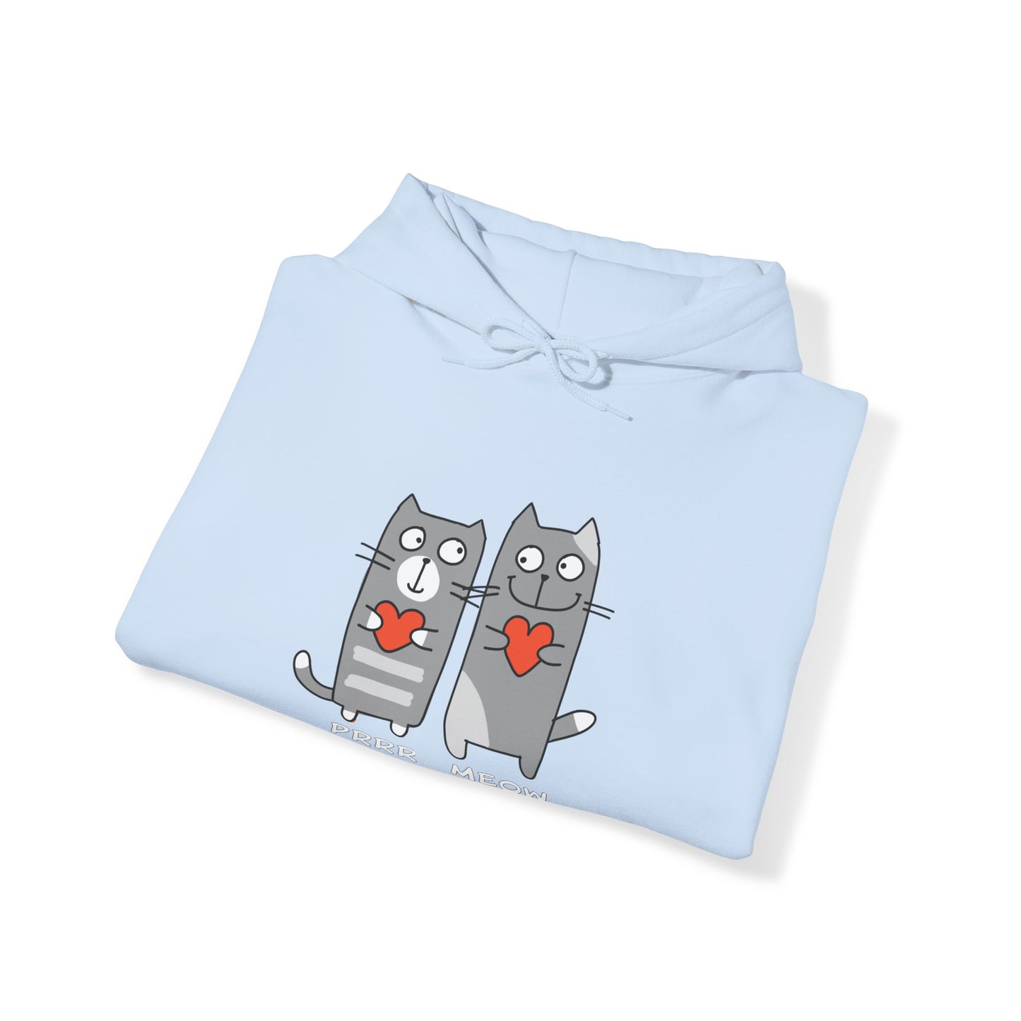 Happy Cat's. Prrr Meow. Unisex Hooded Sweatshirt.