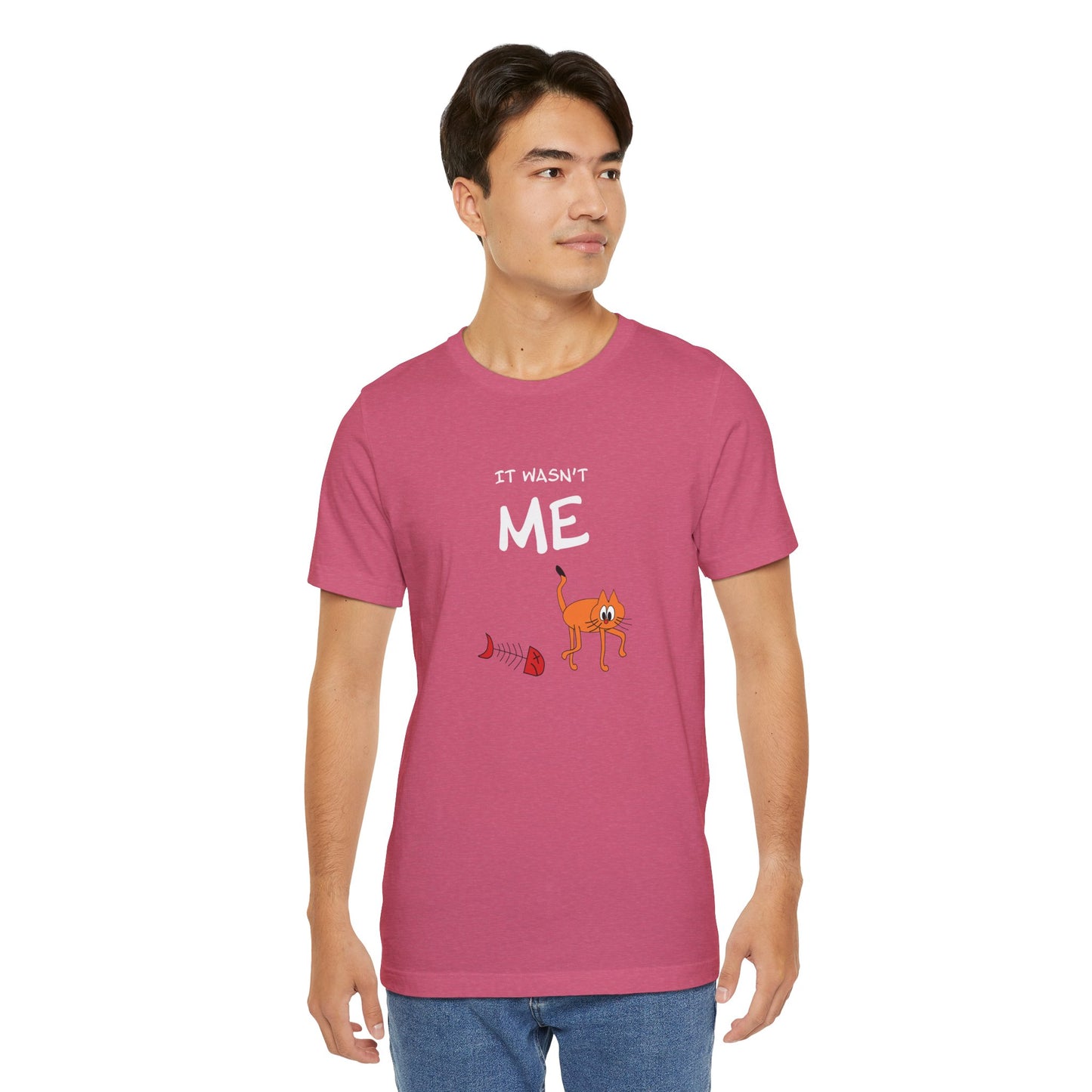 Leo The Cat Didn't Do It. Unisex Jersey Short Sleeve Tee