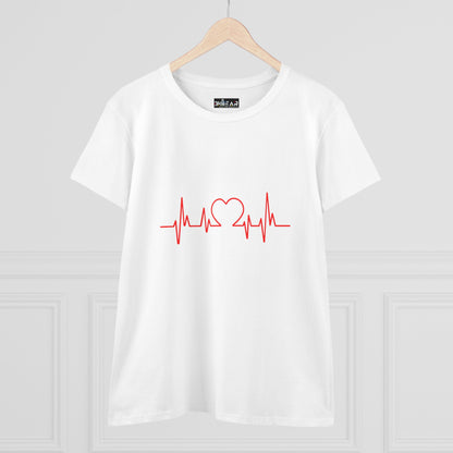 I Love You Heartbeat – Heartbeat Graphic T-Shirt for Women