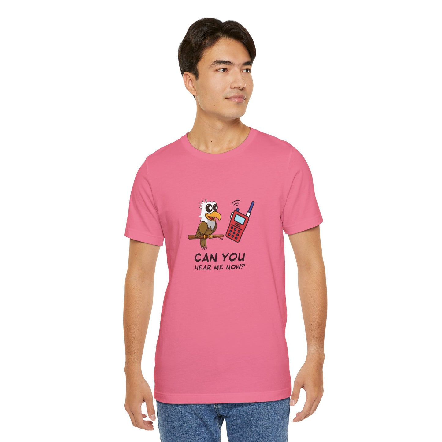 Burrowing Owl. Can You Hear Me Now? Unisex Jersey Short Sleeve Tee