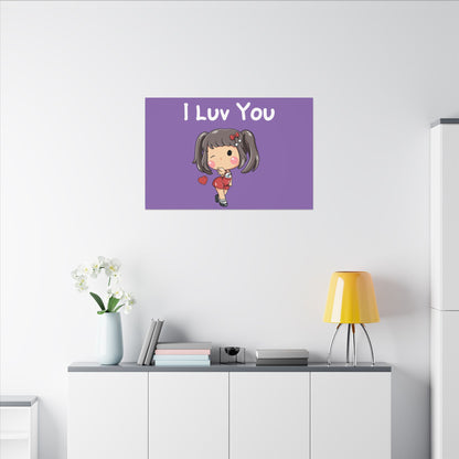 I Luv You. Canvas Gallery Wraps