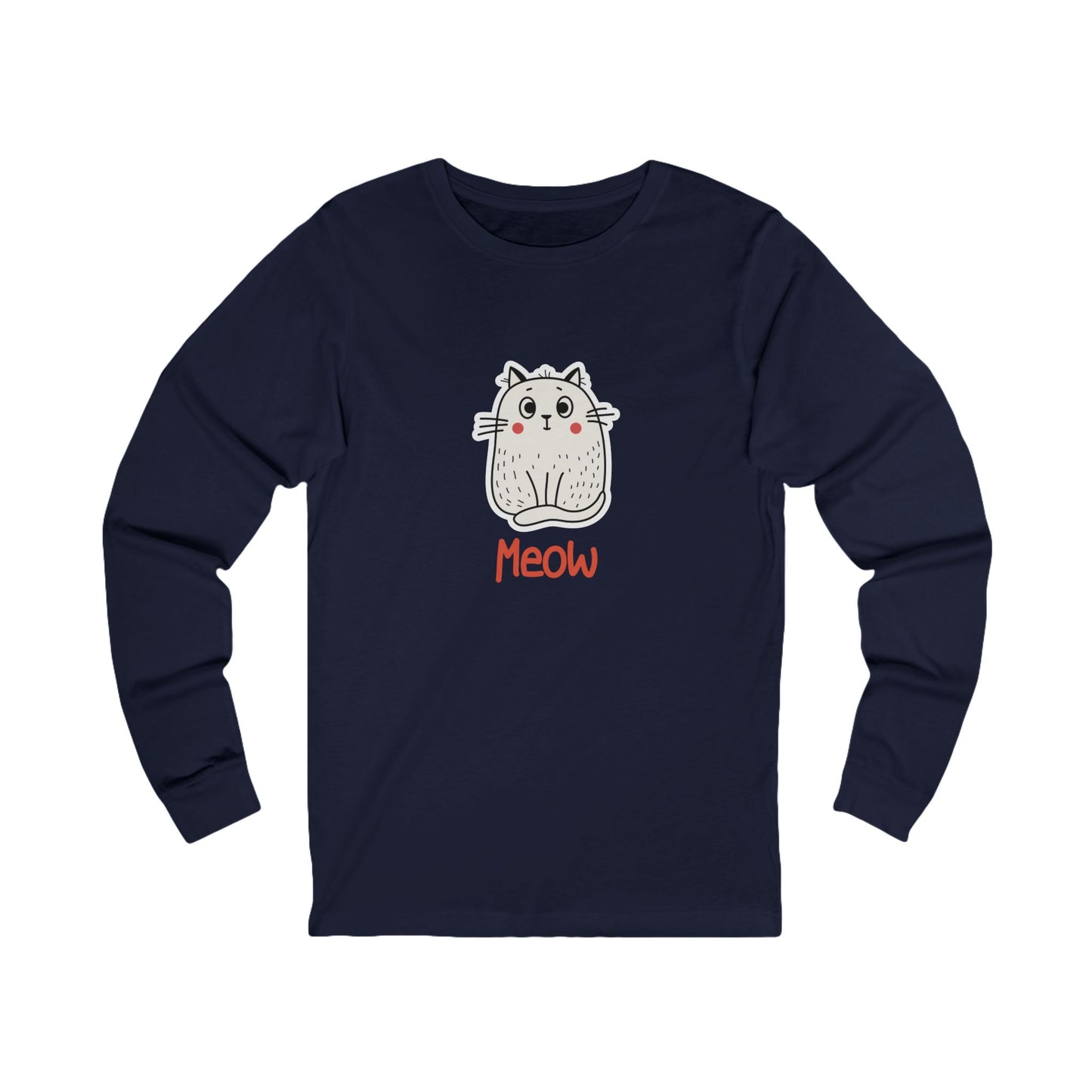 Loki The Cat. Meow.  Unisex Jersey Long Sleeve Tee.