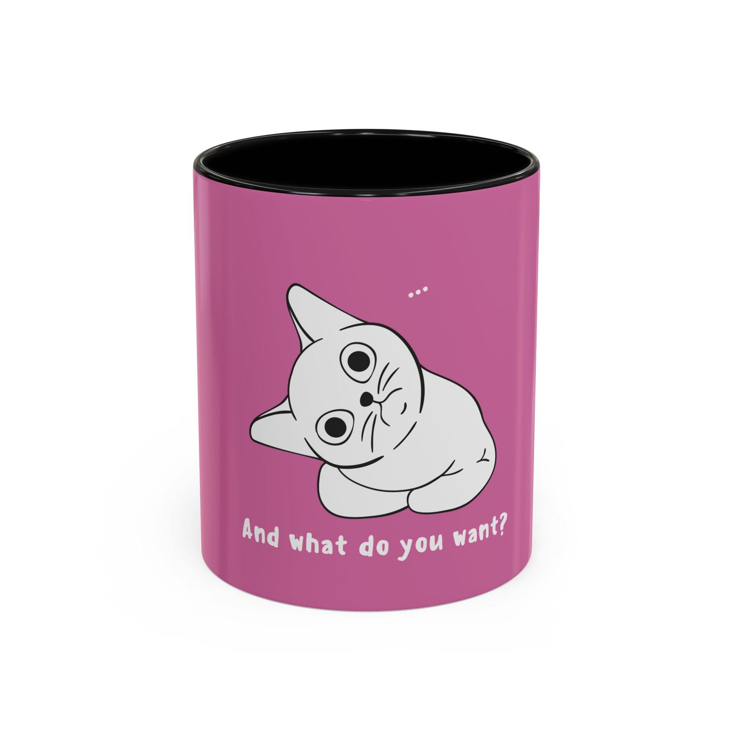 Vexing Cat Wondering What you Want. Time Coffee Mug, 11oz