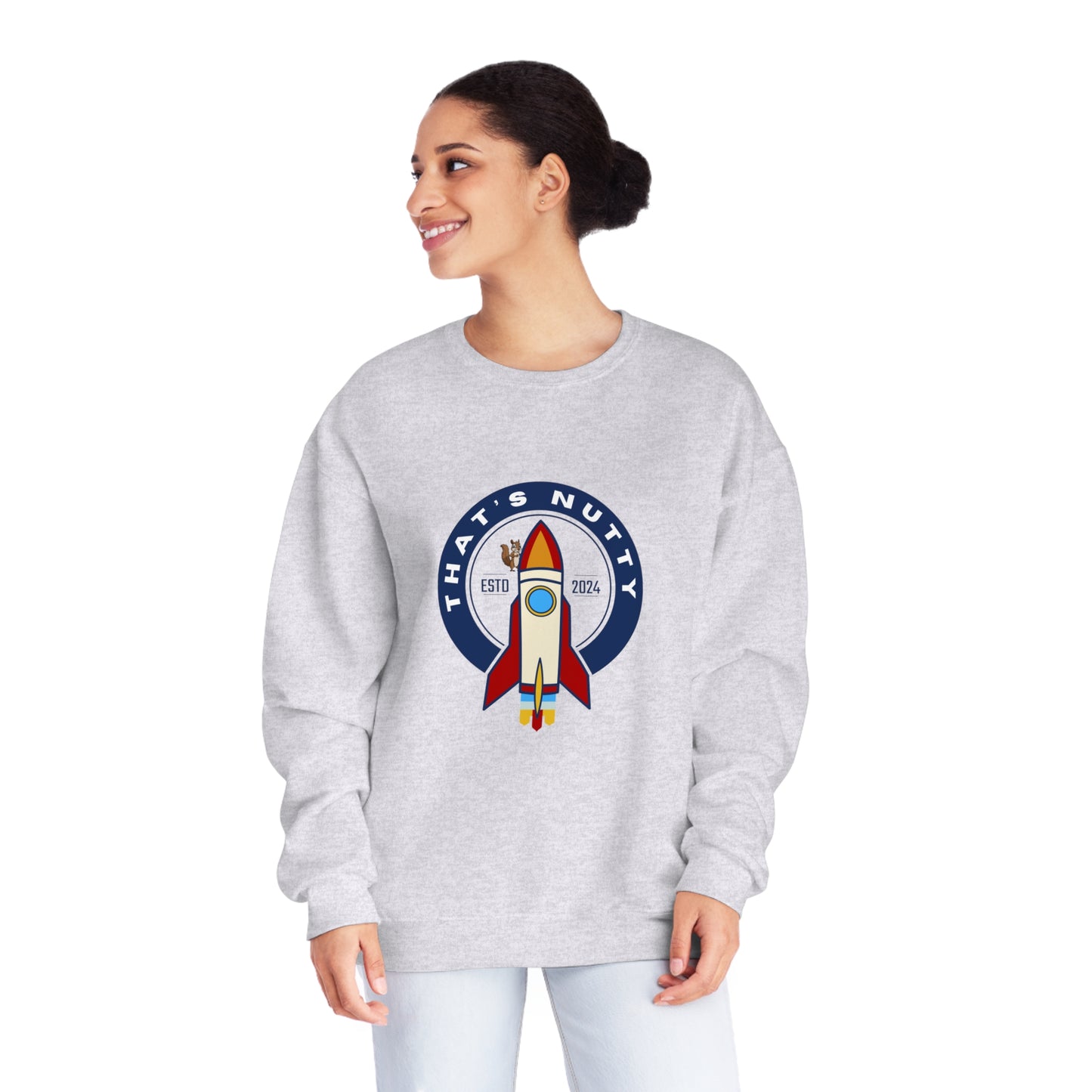 That's Nutty On A Rocket Ship..  Unisex NuBlend® Crewneck Sweatshirt