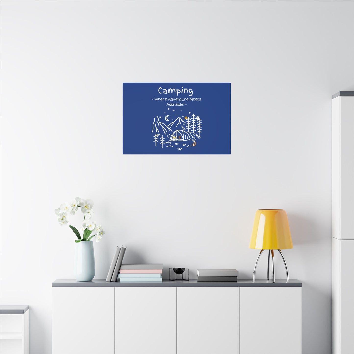 Camping. Where Adventure Meets Cuteness. Canvas Gallery Wraps