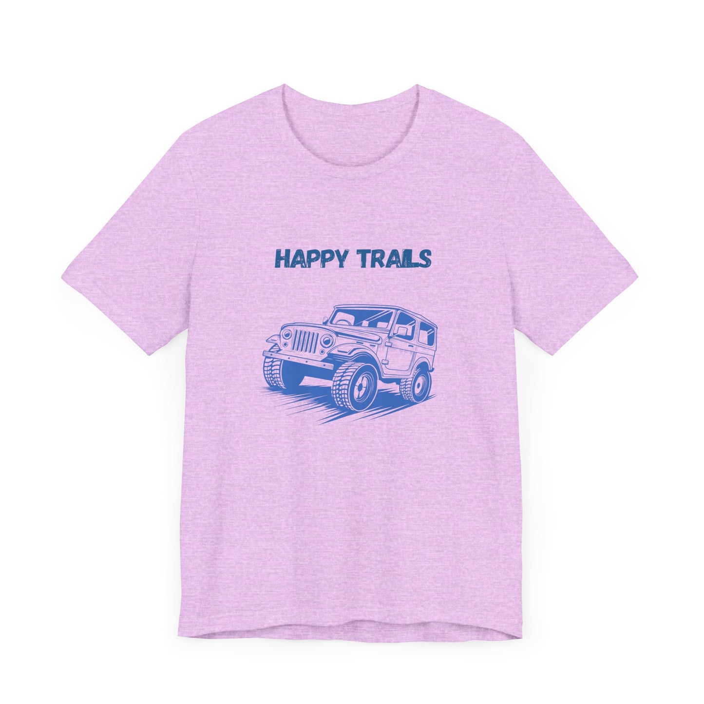 Exploring Happy Trails In a Jeep.  Unisex Short Sleeve Tee