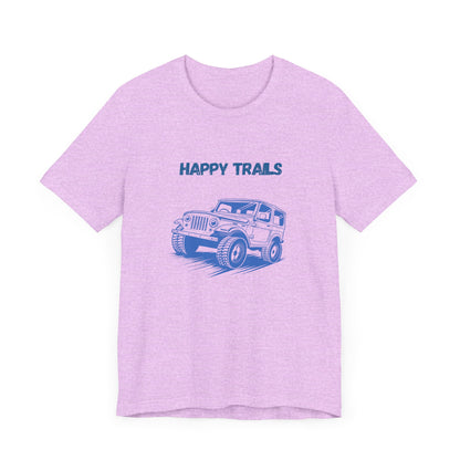 Exploring Happy Trails In a Jeep.  Unisex Short Sleeve Tee