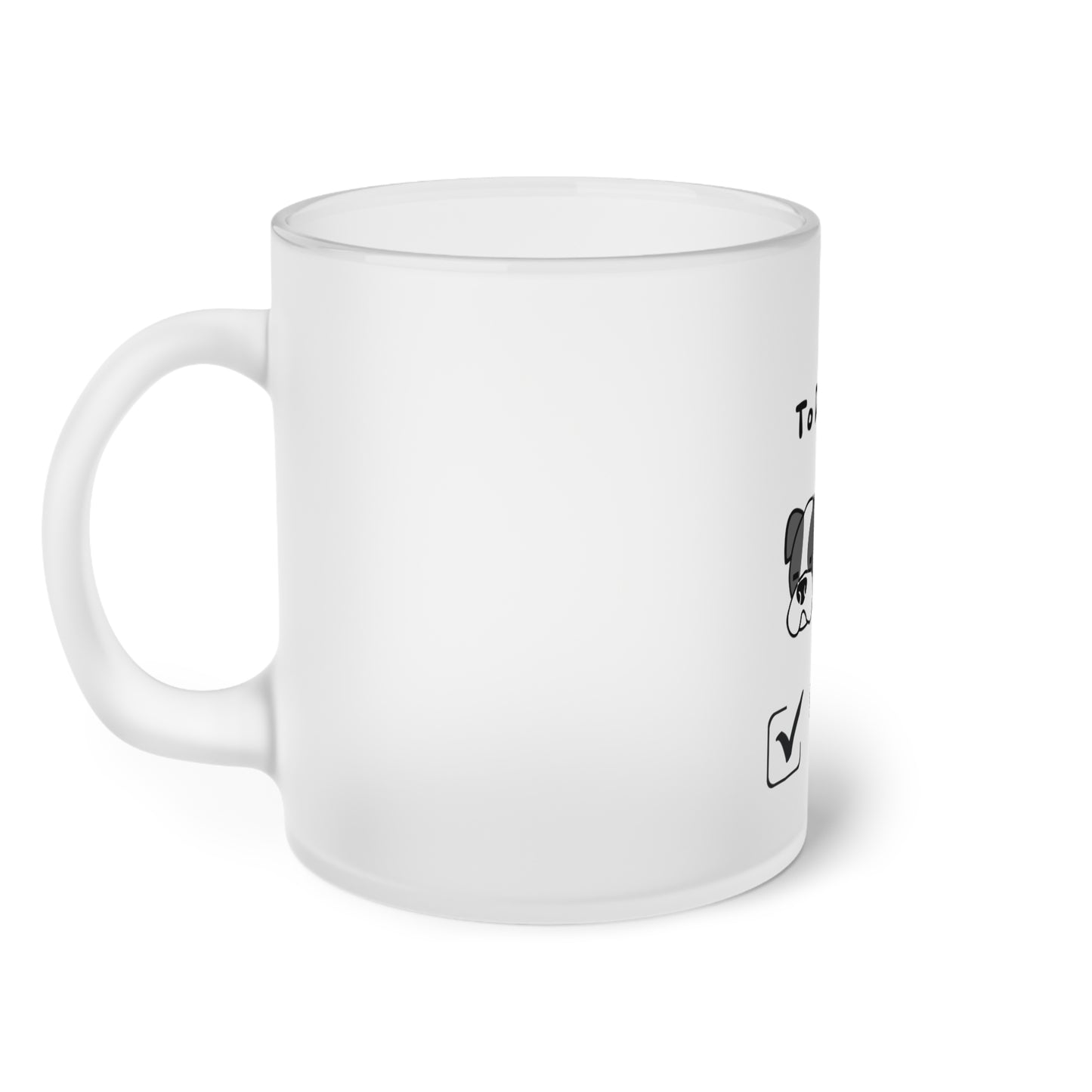 To Do List. Finished. Frosted Glass Mug